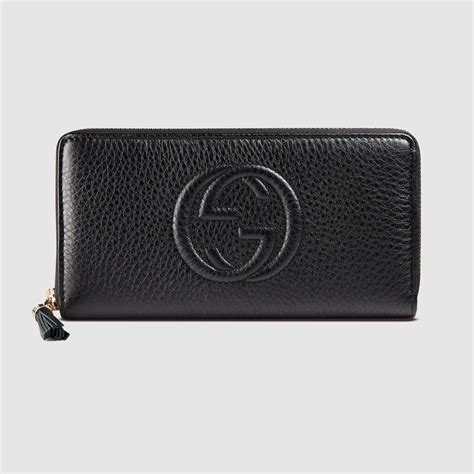 gucci soho leather zip around wallet